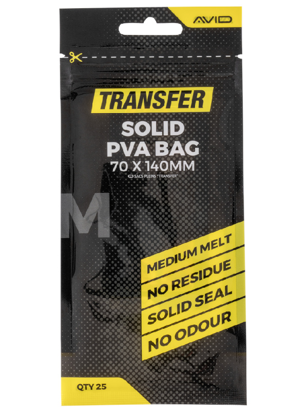 Avid carp pva sáčky transfer solid pva bag - medium (70x140 mm)