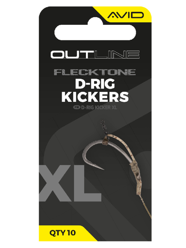 Avid carp rovnátka outline flecktone d-rig kicker - xl