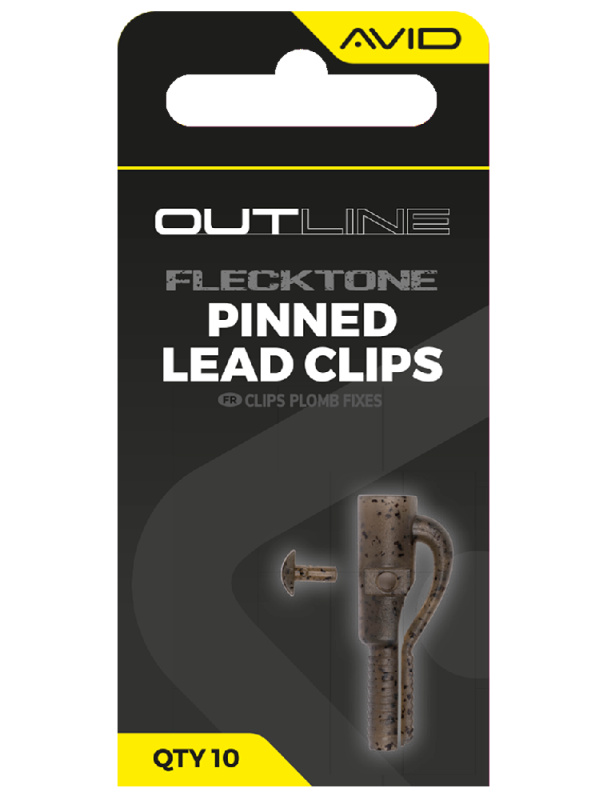 Avid carp závěsky outline flecktone pinned lead clips