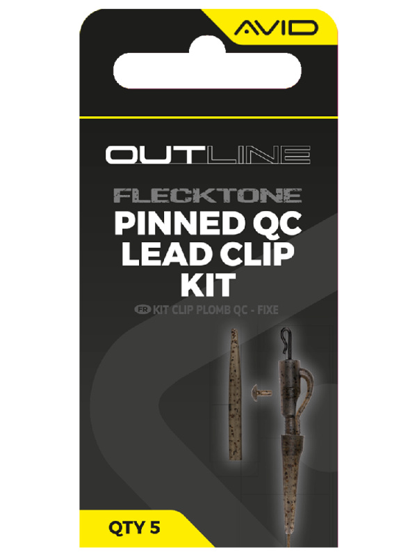 Avid carp montáž outline flecktone pinned qc lead clip kit