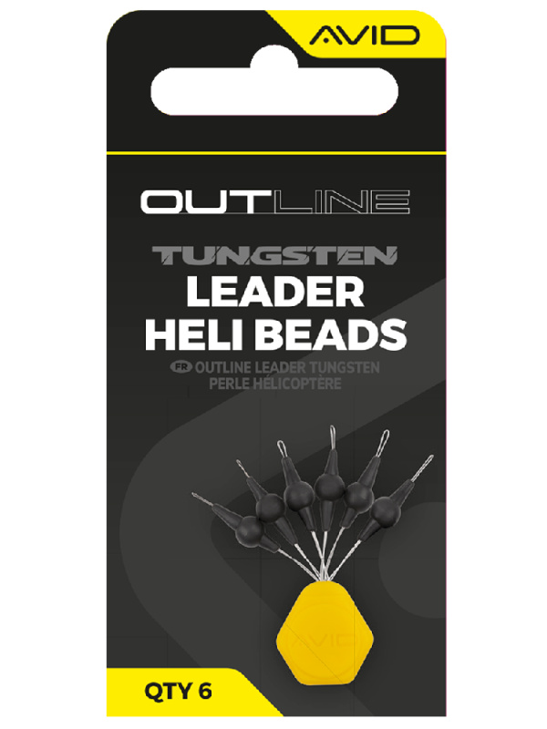 Avid carp zarážky outline tungsten leader heli beads
