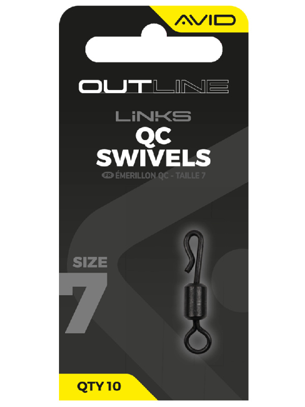 Avid carp obratlík outline qc swivel velikosti 7