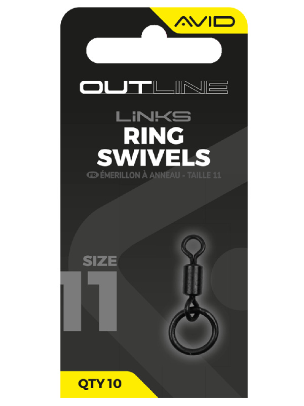 Avid carp obratlík s kroužkem outline ring swivel - velikosti 11