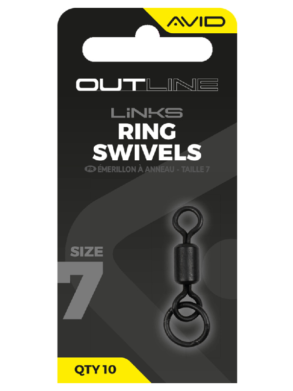 Avid carp obratlík s kroužkem outline ring swivel - velikosti 7