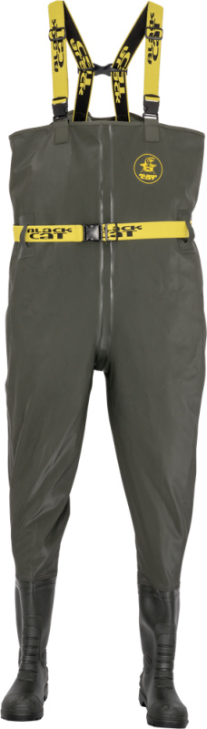 Black cat prsačky green booted waders - 44