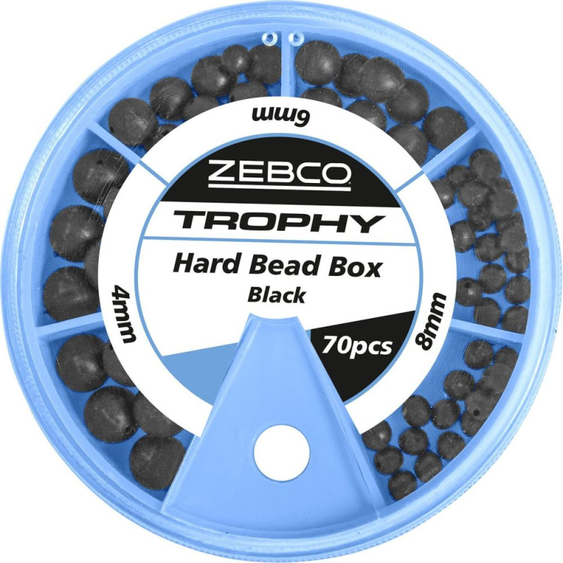 Zebco kuličky trophy hard bead box black 70 ks