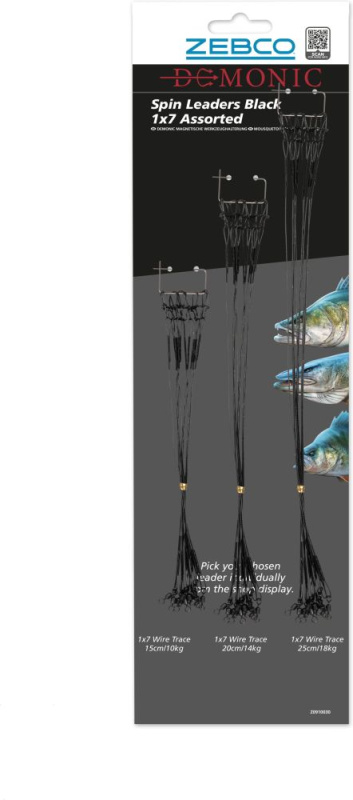 Zebco lanko demonic spin leaders black 1x7 assorted