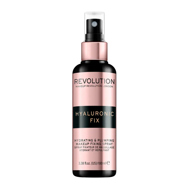 Makeup Revolution Hyaluronic Fix Hydrating & Plumping fixační sprej na make-up s hydratačním účinkem 100 ml