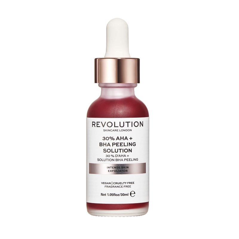 Revolution Skincare AHA + BHA 30% Peeling Solution intenzivní chemický peeling pro rozjasnění pleti 30 ml