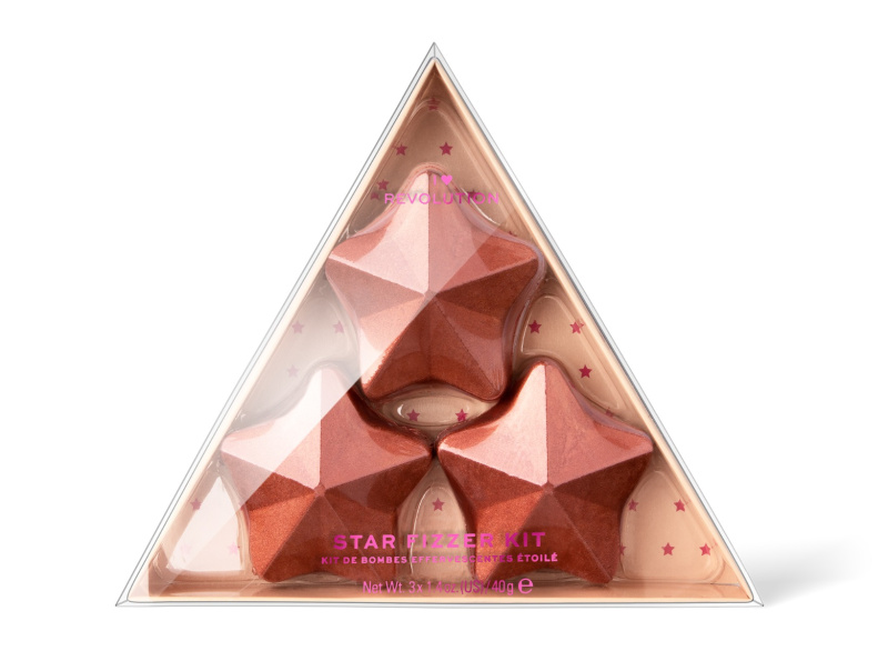 I Heart Revolution Fizzer Kit Star barevné šumivé tablety do koupele 120 g