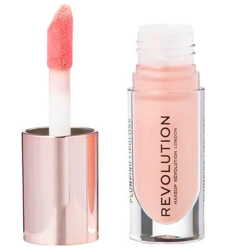 Makeup Revolution Pout Bomb lesk na rty pro větší objem s vysokým leskem odstín Candy 4.6 ml