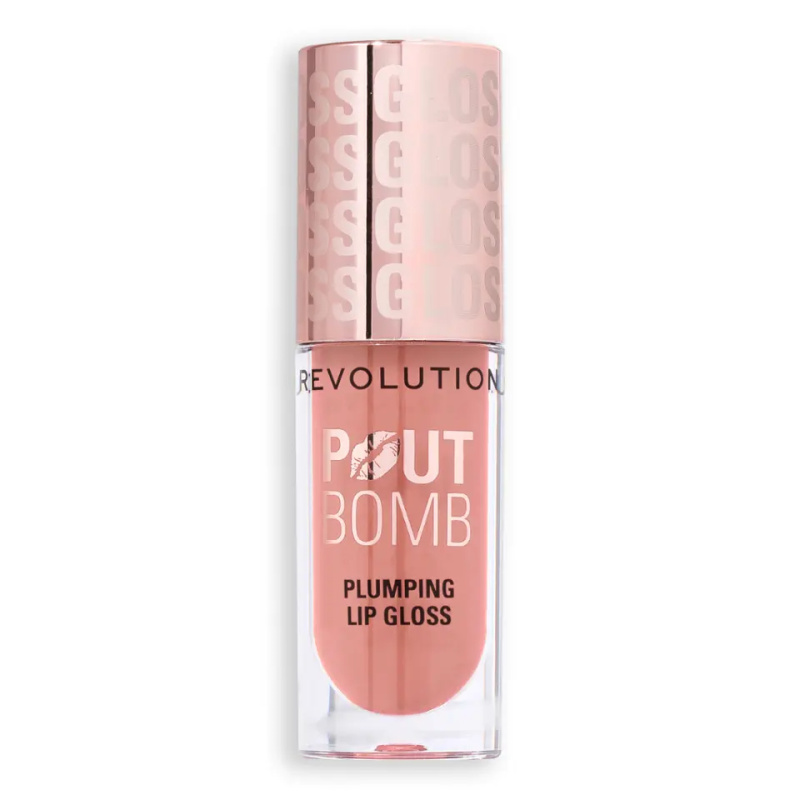 Makeup Revolution Pout Bomb lesk na rty pro větší objem s vysokým leskem odstín Candy 4.6 ml