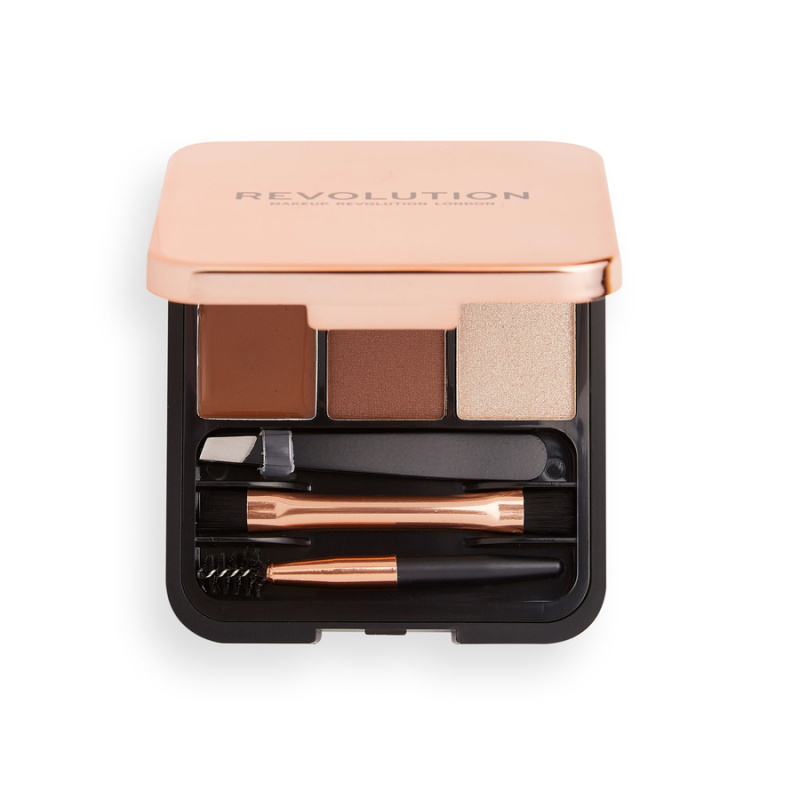 Makeup Revolution Brow Sculpt Kit sada pro dokonalé obočí odstín Medium 2.2 g