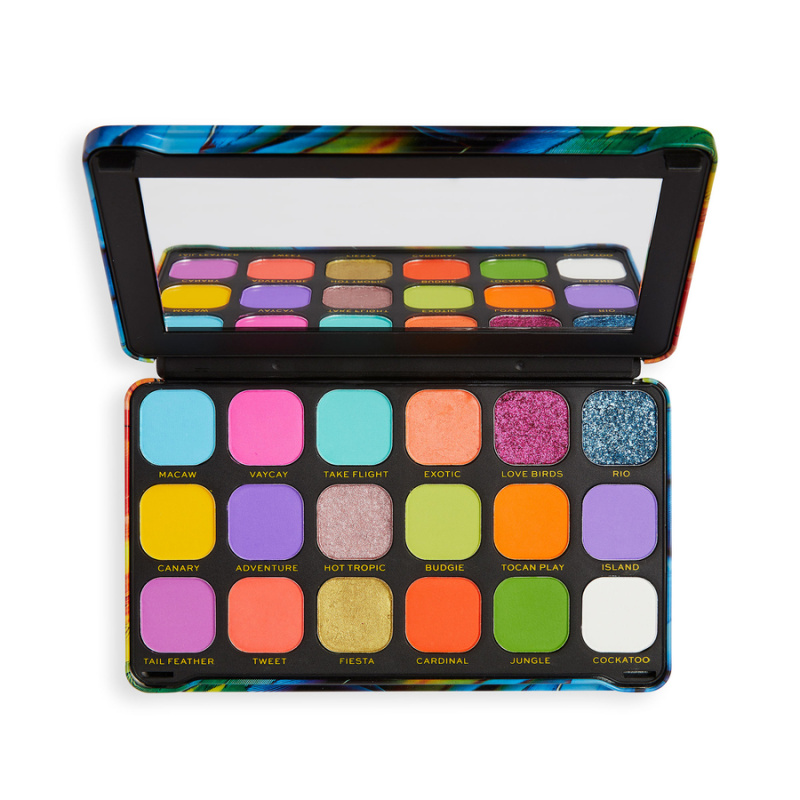 Makeup Revolution Forever Flawless paleta očních stínů odstín Bird of Paradise 18 x 1.1 g