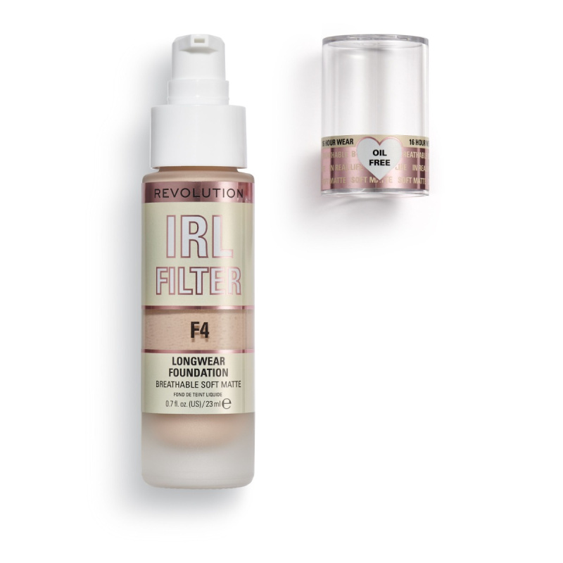 Makeup Revolution IRL Filter dlouhotrvající matující make-up odstín F4 23 ml