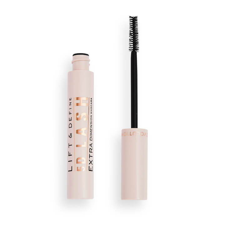 Makeup Revolution 5D Lash Extra řasenka pro dlouhé a plné řasy odstín Jet Black 14 ml