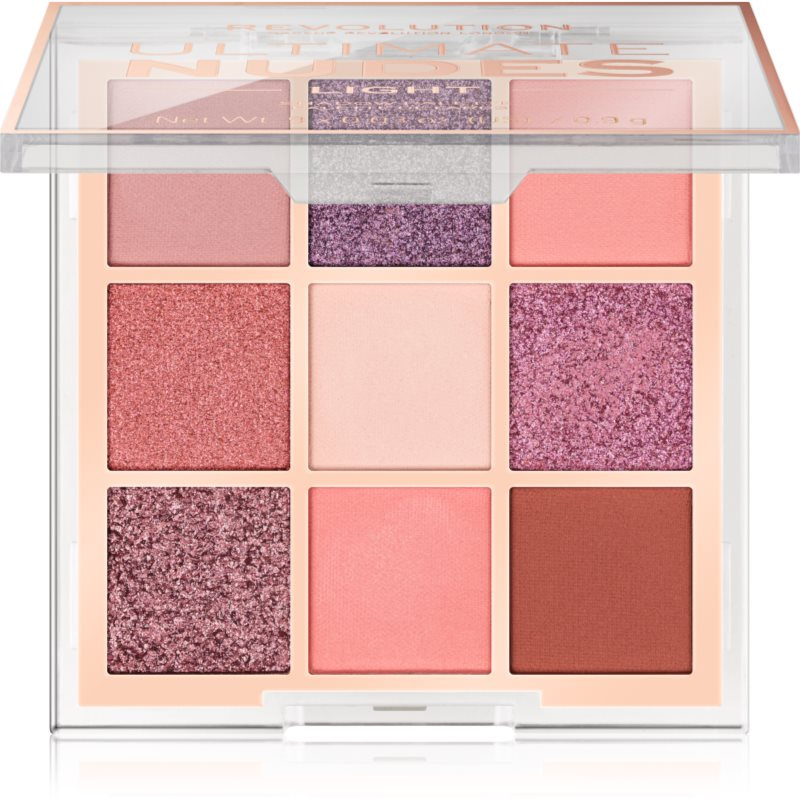 Makeup Revolution Ultimate Nudes paletka očních stínů odstín Light 8 g