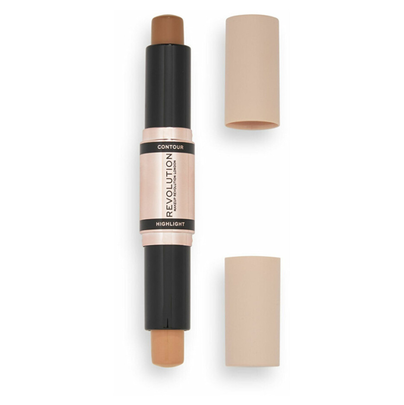 Makeup Revolution Fast Base oboustranná konturovací tyčinka odstín Dark 2x4,3 g