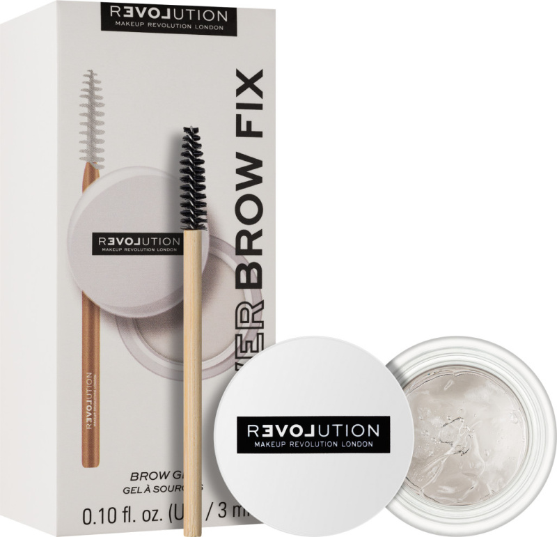 Revolution Relove Power Brow gel na obočí se štětečkem odstín Clear 3 ml