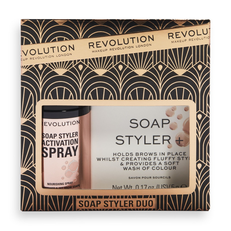 Makeup Revolution Soap Styler sada na obočí dárková edice odstín Transparent