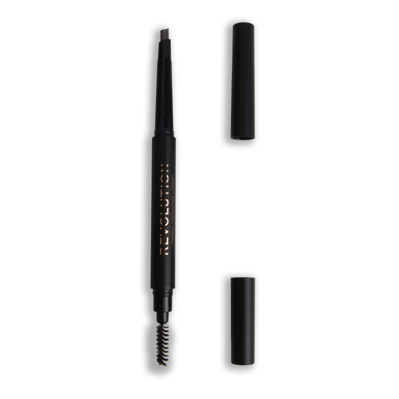 Makeup Revolution Duo Brow Definer precizní tužka na obočí odstín Medium Brown 0,25 g