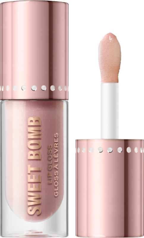 Makeup Revolution Y2k Sweet Bomb třpytivý lesk na rty odstín Candyfloss Pink Glitter 4.5 ml