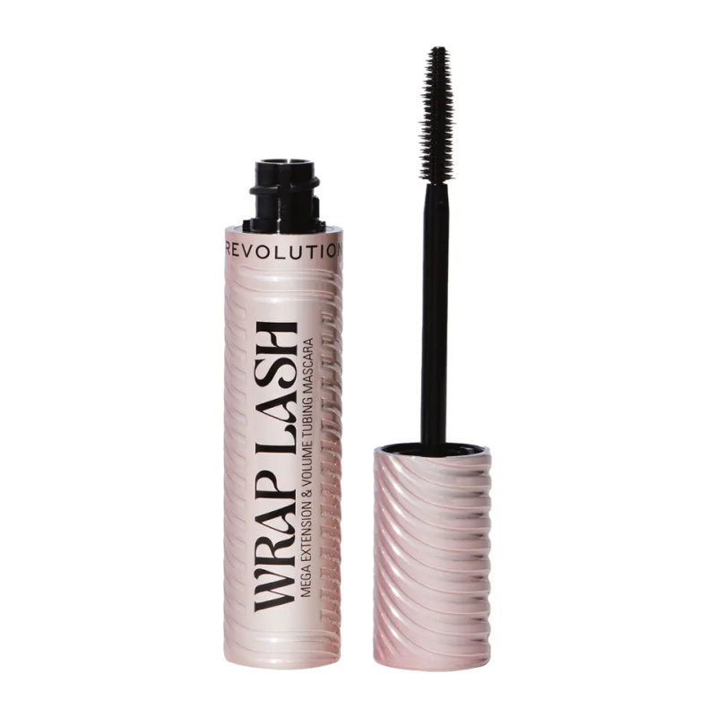 Makeup Revolution Wrap Lash Tubing řasenka pro prodloužení, natočení a objem odstín Black 8.5 ml