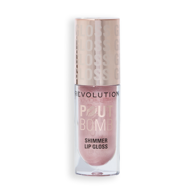 Makeup Revolution Shimmer Gloss třpytivý lesk na rty odstín Shine Pink 4.5 ml