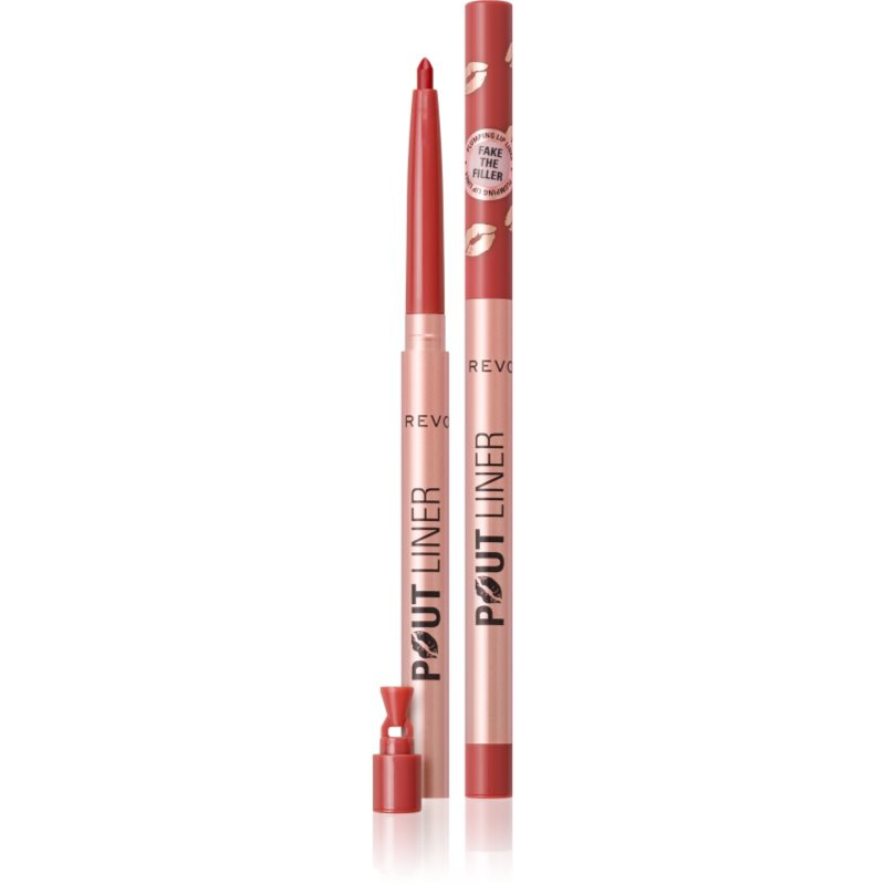 Makeup Revolution Pout Liner tužka na rty pro zvětšení objemu odstín Burnt Cherry Red 0.2 g