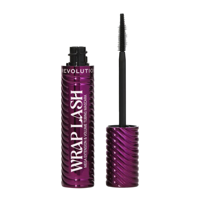 Makeup Revolution Wrap Lash Tubing řasenka pro prodloužení, natočení a objem odstín Burgundy 8.5 ml