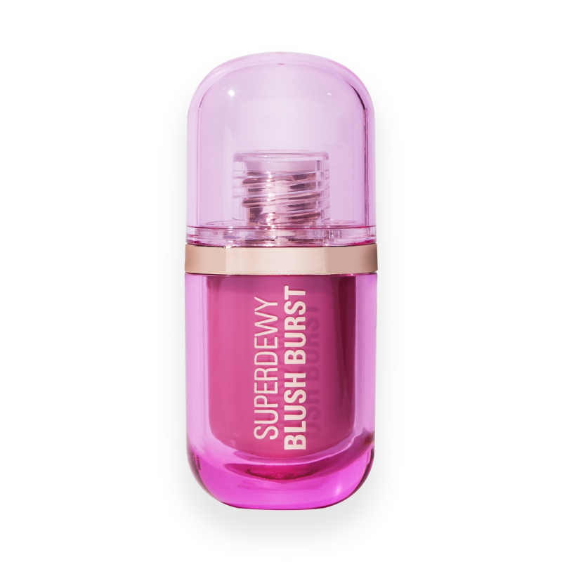 Makeup Revolution Superdewy Blush Burst tekutá tvářenka odstín Bubblegum Burst Pink 4.2 ml