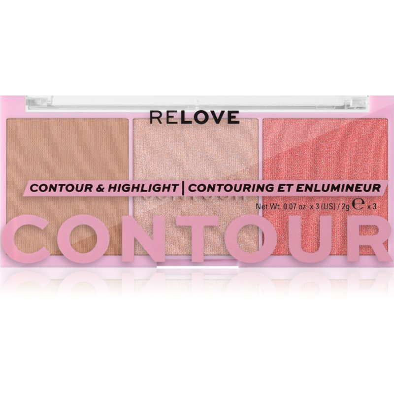 Revolution Relove Colour Play Contour Trio Palette konturovací paletka odstín Sugar 6 g