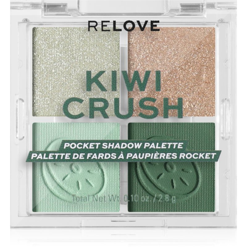 Revolution Relove Pocket Palette paletka očních stínů odstín Kiwi Crush 4x0.72 g