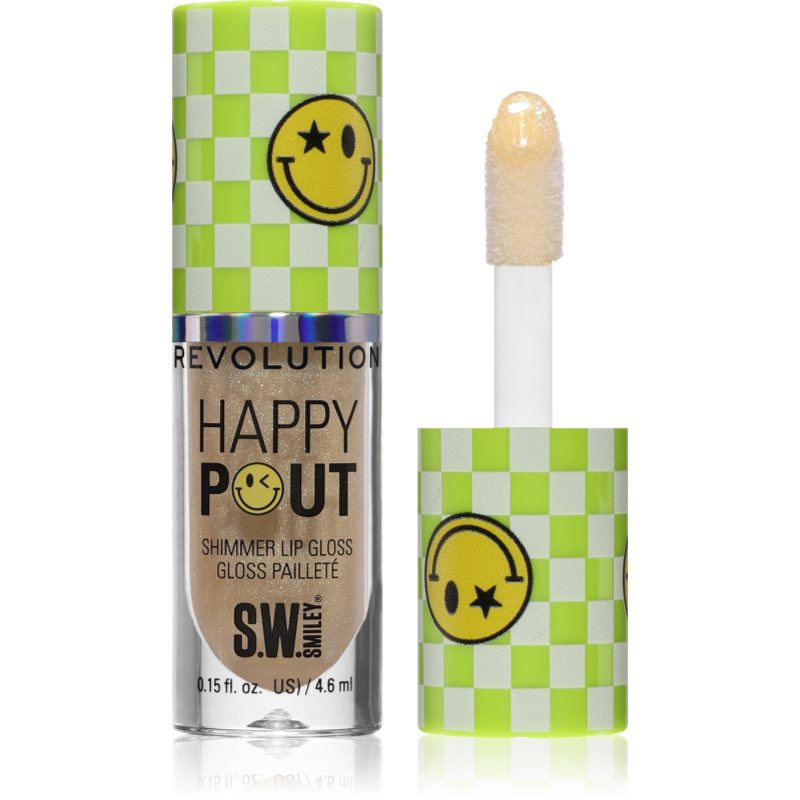 Revolution Happy Pout Shimmer Lip Gloss třpytivý lesk na rty odstín SunBeam 4.6 ml