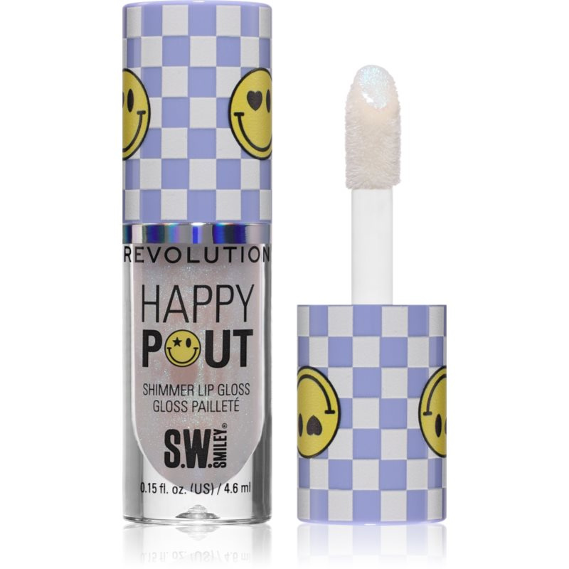 Revolution Happy Pout Shimmer Lip Gloss třpytivý lesk na rty odstín Stellar Shine 4.6 ml