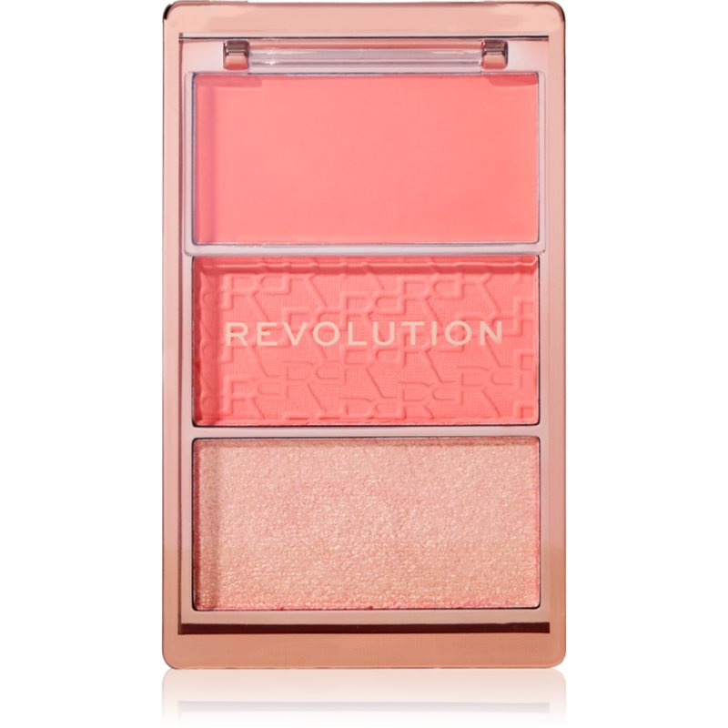 Makeup Revolution Blush Icon Palette paleta tvářenek odstín Authentic Peach 9.8 g
