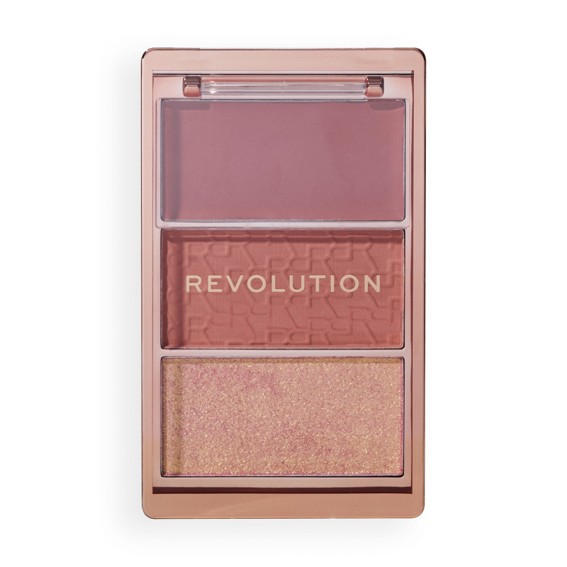 Makeup Revolution Blush Icon Palette paleta tvářenek odstín Aura Points Rose 9.8 g