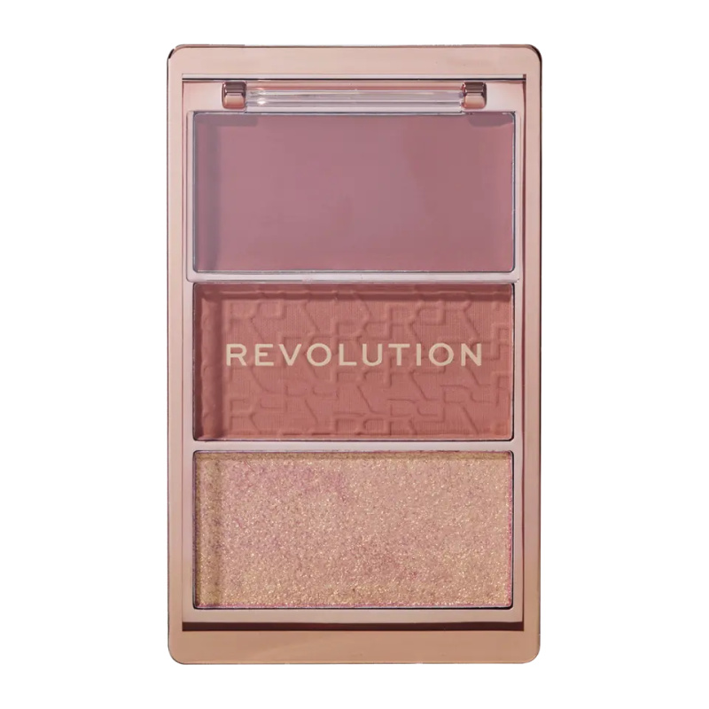 Makeup Revolution Blush Icon Palette paleta tvářenek odstín Aura Points Rose 9.8 g
