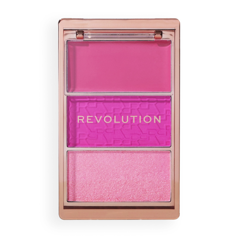 Makeup Revolution Blush Icon Palette paleta tvářenek odstín Hot Pink Flag 9.8 g