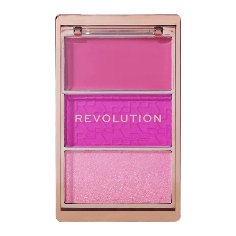 Makeup Revolution Blush Icon Palette paleta tvářenek odstín Hot Pink Flag 9.8 g