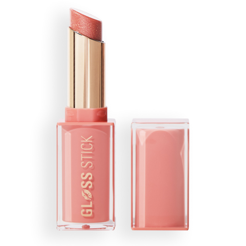 Revolution Pout Lip Gloss Stick hydratační lesklá rtěnka odstín Shimmer Peach Sorbet Nude 3 g