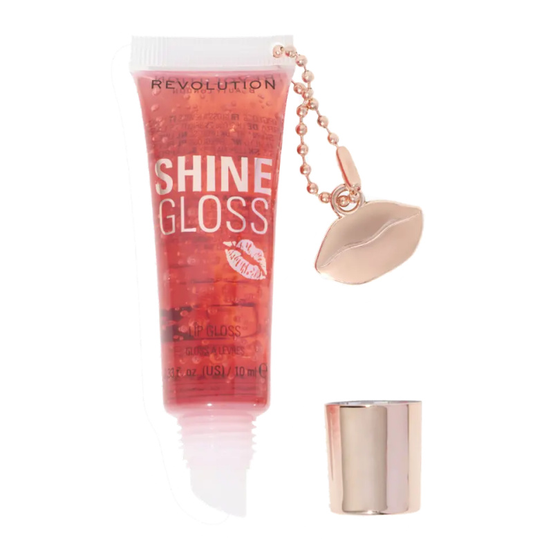 Revolution Shine Gloss lesk na rty odstín Peach Pop 10 ml