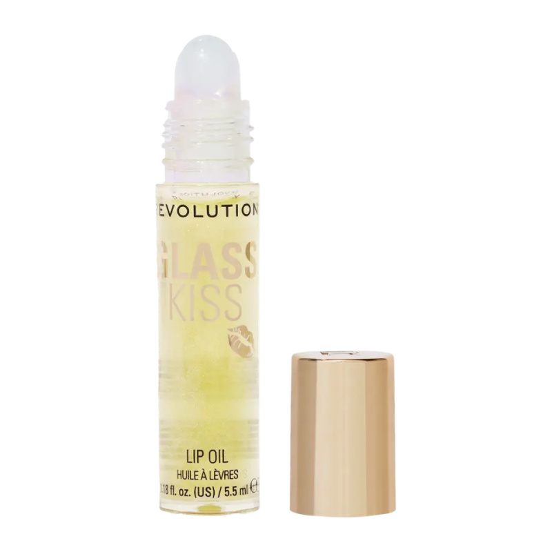 Revolution Glass Kiss třpytivý olej na rty odstín Stardust Lemon 5.5 ml