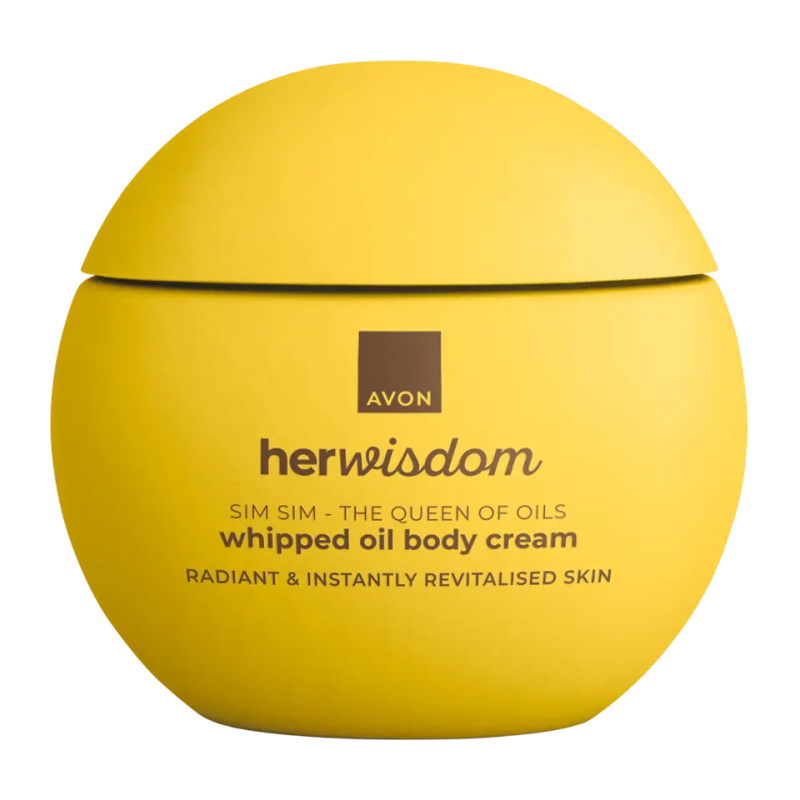 AVON  Nadýchaný rozjasňující tělový krém Her Wisdom Sim Sim 180 ml