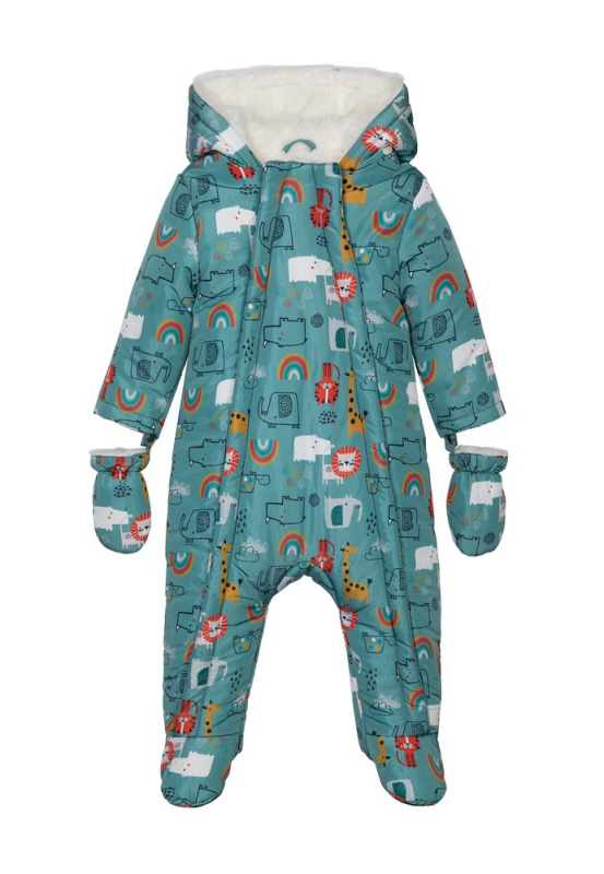 Kombinéza kojenecká zimní podšitá chlupem, Minoti, Look 8, modrá - 56/62 | 0-3m