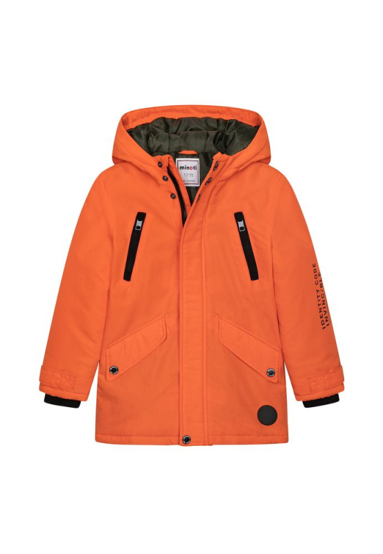 Kabát chlapecký Parka, Minoti, Blazer 2, oranžová - 80/86 | 12-18m