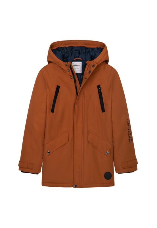 Kabát chlapecký Parka, Minoti, Doors 3, hnědá - 98/104 | 3/4let