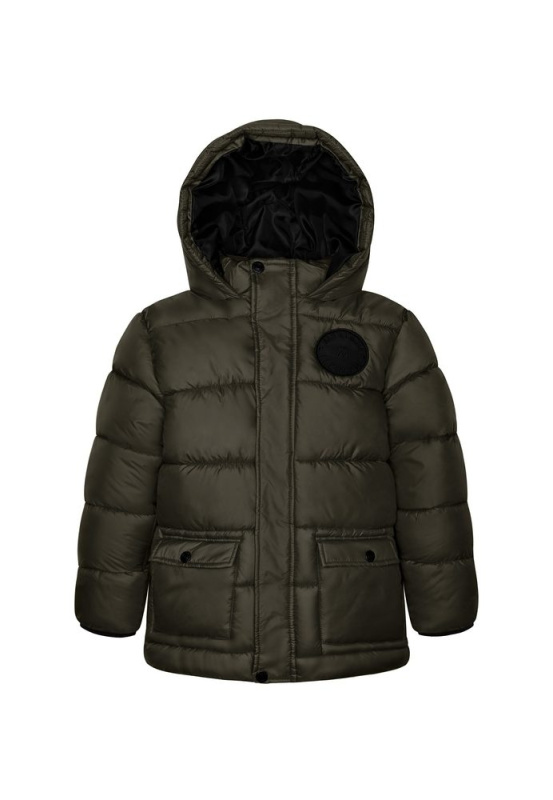 Kabát chlapecký nylonvý Puffa, Minoti, 11COAT 10, khaki - 134/140 | 9/10let