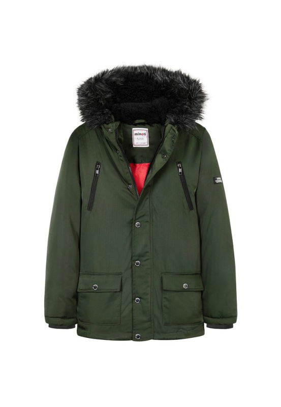 Kabát chlapecký Parka, Minoti, 11COAT 21, khaki - 134/140 | 9/10let
