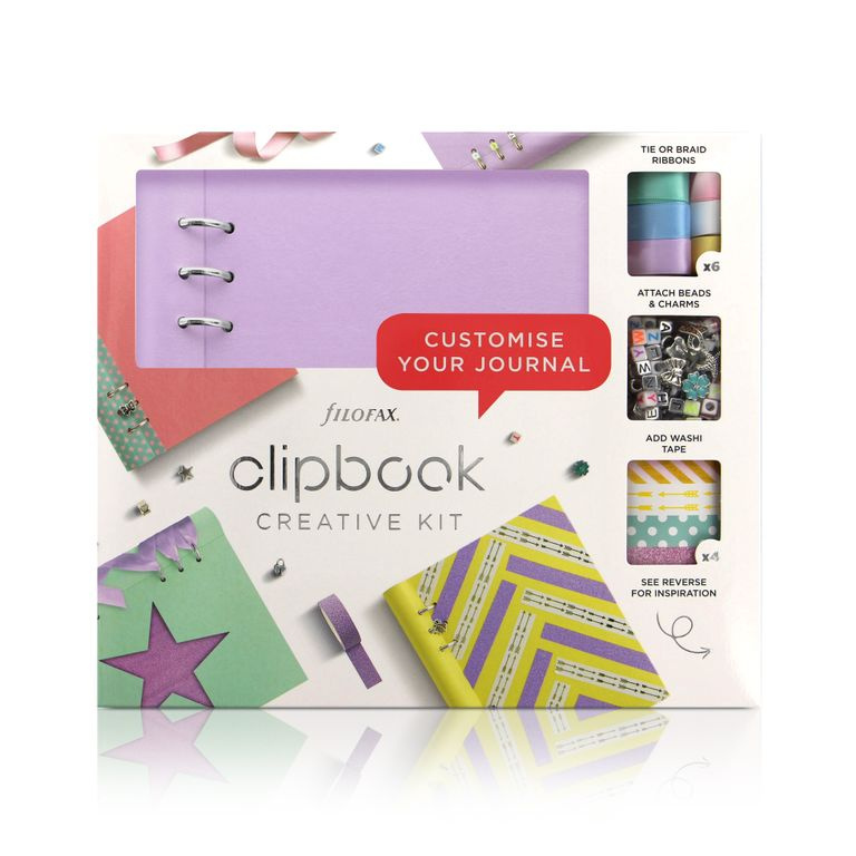 Filofax Clipbook A5 kreativní set - pastel. fialová